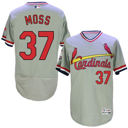 Cardinals #37 Brandon Moss Grey Flexbase Authentic Collection Cooperstown Stitched MLB Jersey - Click Image to Close